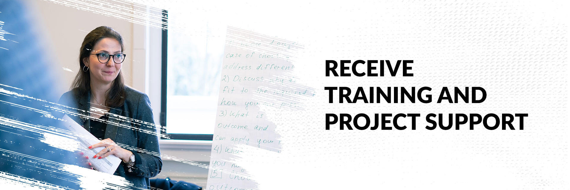 Receive  training and  project support
